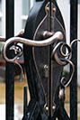 Sculptural forged bronze door handles