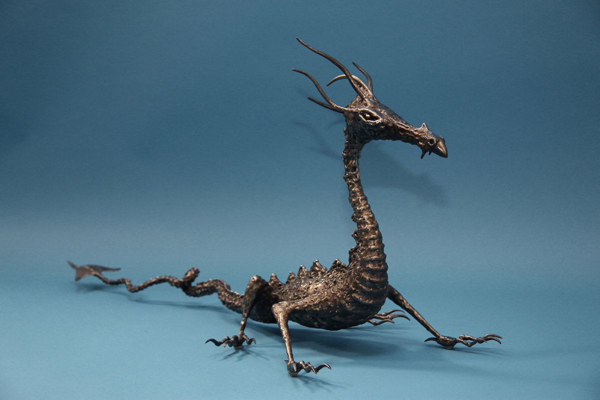 Welded Steel Dragon Sculpture