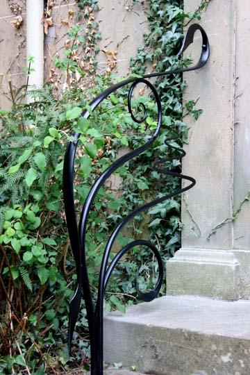 Beautiful wrought iron Art Nouveau Handrails