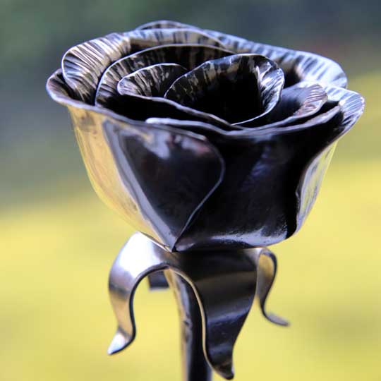 forged polished stainless steel rose