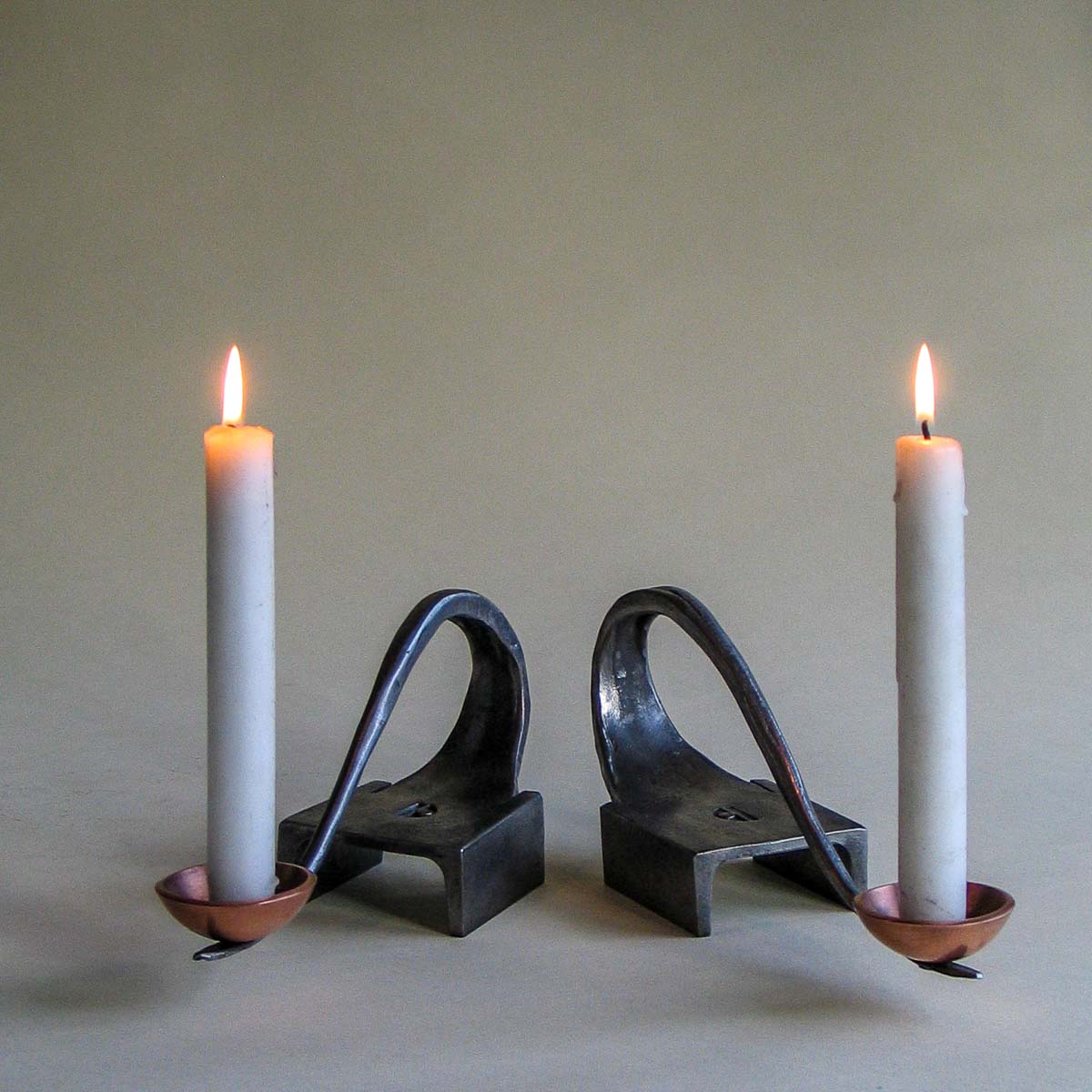 Forged Structural Steel Candlesticks