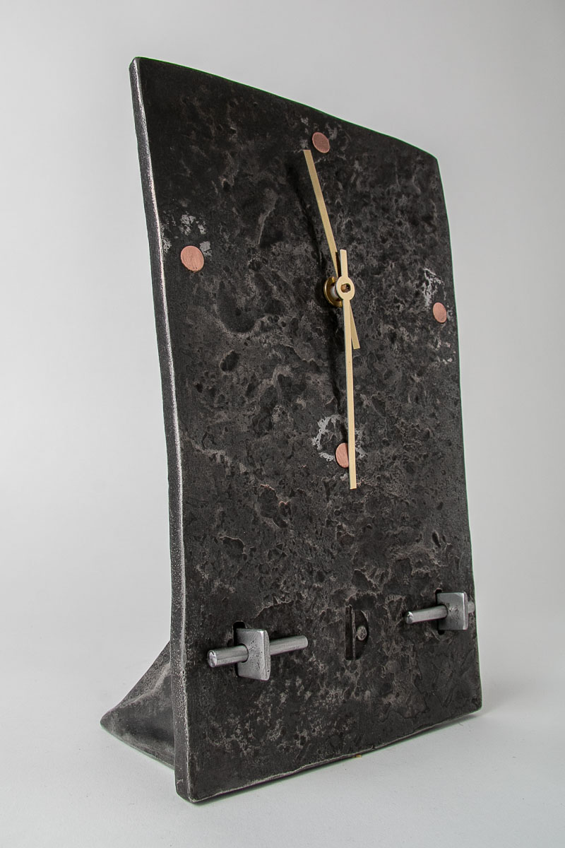 Forged Steel textured Clock 