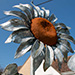 Large sunflower sculpture