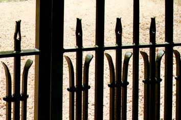 detailed wrought iron gates