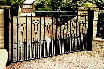 contemporary forged steel gates
