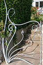 Garden gate inspired by natural forms