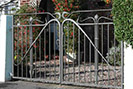contemporary Art Nouveau driveway gates