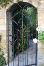 contemporary wrought iron arch gate