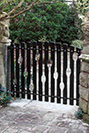 contemporary forged steel garden gates