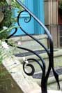 Art Nouveau forged steel handrail