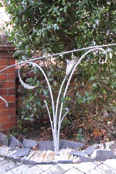 Contemporary Organic Wrought Iron Handrail