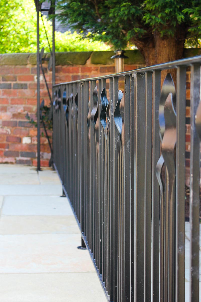 Hand forged bespoke metal railings 