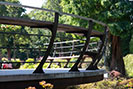 Contemporary bronze oak and corten railings 