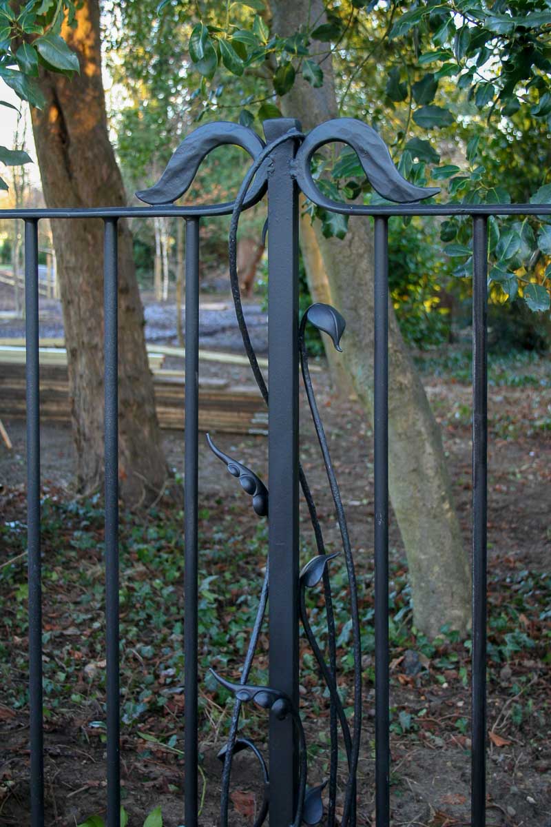 Unique wrought iron railings organic design 