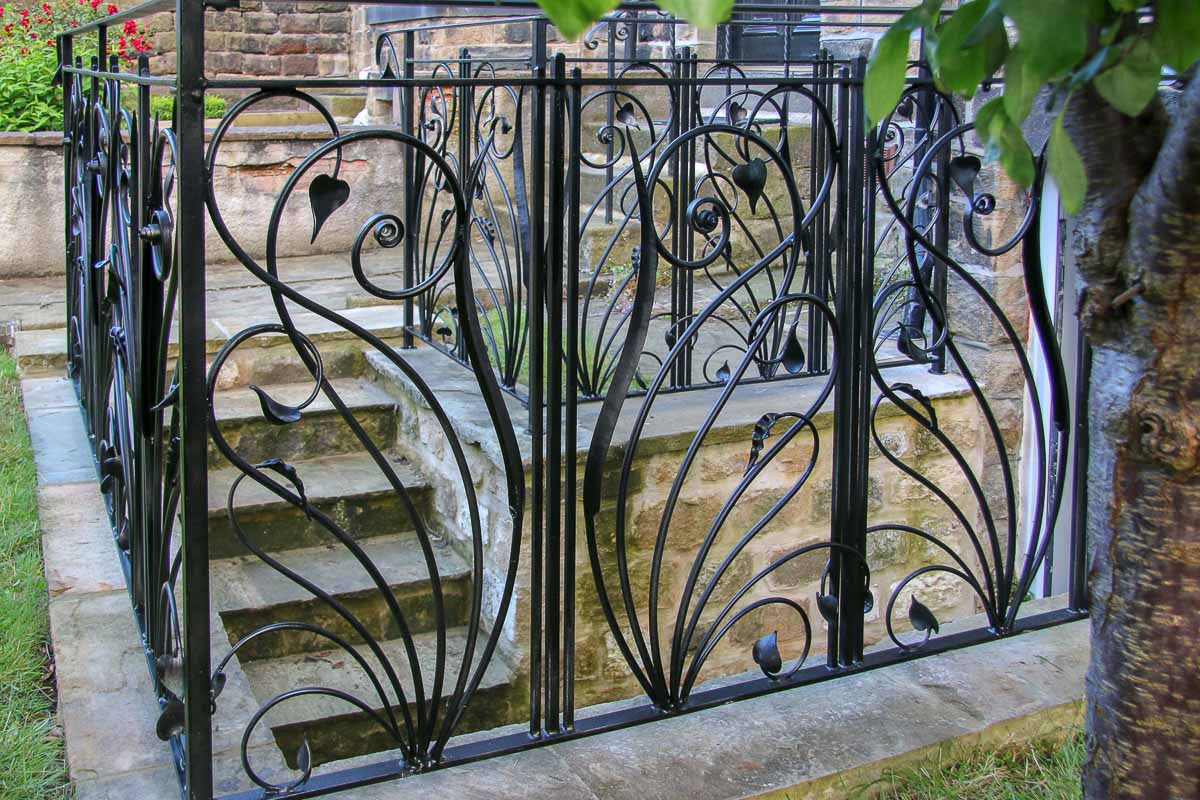 Bespoke decorative wrought iron railings 