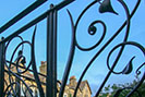 Wrought iron railings based on plant forms