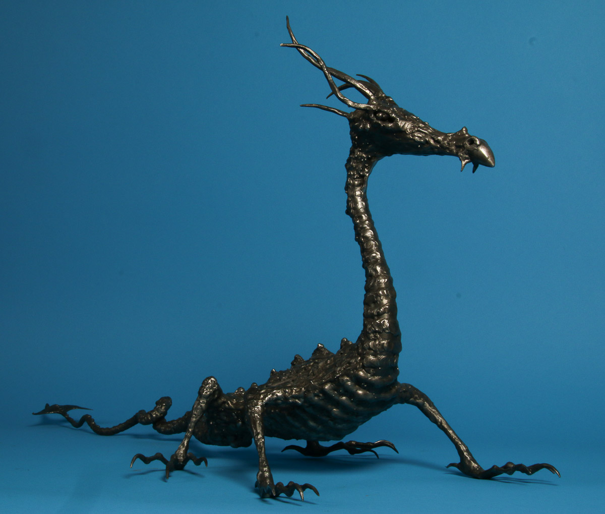 Very unique and individual welded steel dragon 