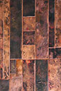 Textured copper wall sculpture 