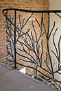 textured forged steel tree balustrade 