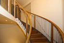 Elegant and detailed stair railings inspired by the Arts and Crafts movement