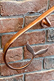 Copper handrail for a swimming pool