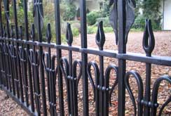 Modern Gothic gates with split steel buds