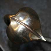 forged bronze leaf