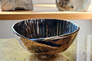 Forged bronze ammonite inspired bowl