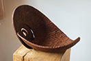 Rusty Weathered Steel Ammonite Bowl