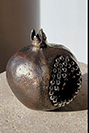 Bronze pomegrnate sculptures