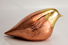 Mixed bronze bird sculptures