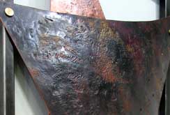 Textured copper wall sculpture
